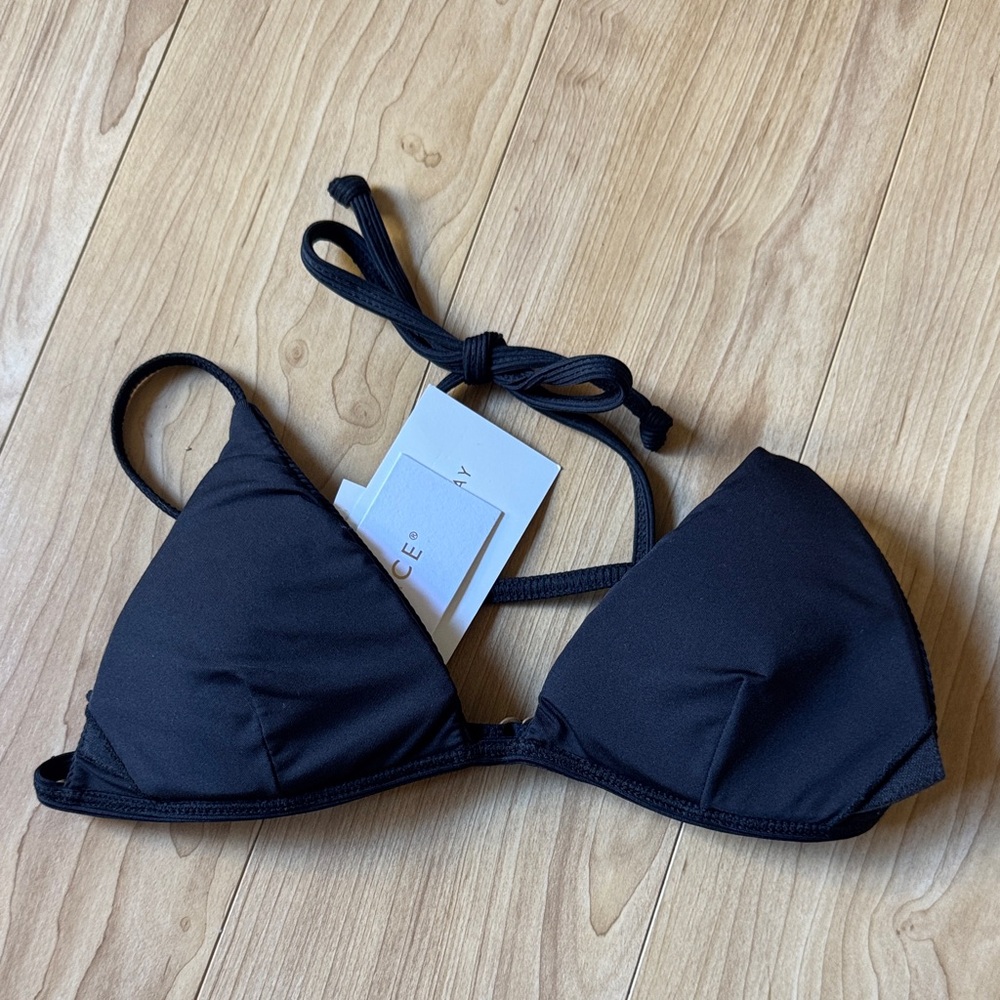 l*space Black Triangle Bikini Top